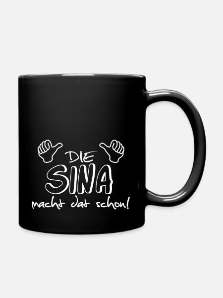 sina - Tasse einfarbig - Schwarz