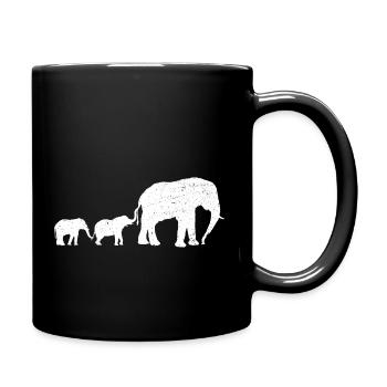 Éléphant Safari Afrique animaux - Mug uni - noir - Droite