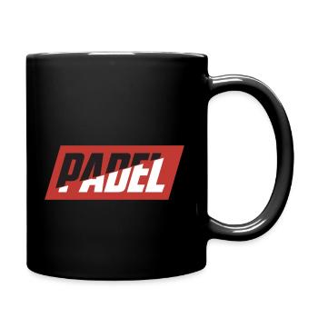 Padel - Tasse einfarbig - Schwarz - Rechts