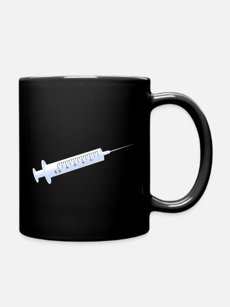 Spritze - Tasse einfarbig - Schwarz