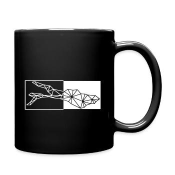 Bodensee | Polygon | Weiss - Tasse einfarbig - Schwarz - Rechts