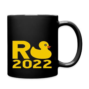 Rente 2022 Ente - Tasse einfarbig - Schwarz - Rechts