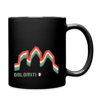 Dolomiti Tre Cime di Lavaredo E5 Südtirol Italien - Tasse einfarbig - Schwarz - Rechts