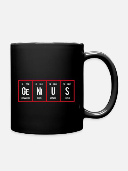 Genius - Periodic Table of Elements - Full Colour Mug - black