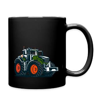 Tractor for the farmer, on the farm tractor - Full Colour Mug - black - Right