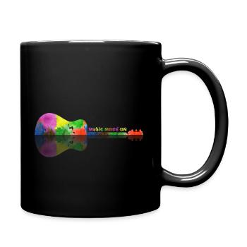Mode musique à la guitare - Mug uni - noir - Droite