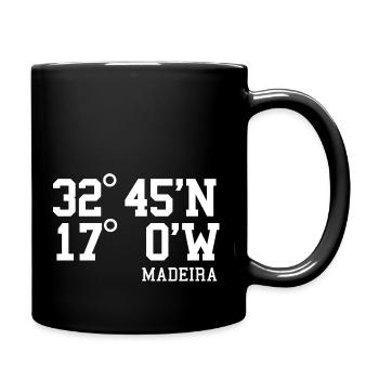 Madeira Coordonnées Île de Vacances Portugal Cadeau - Mug uni - noir - Droite
