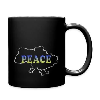 Peace for Ukraine - Full Colour Mug - black - Right