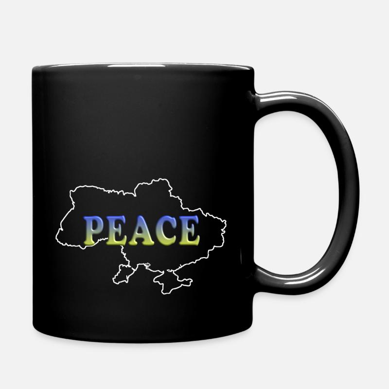 Peace for Ukraine - Full Colour Mug - black