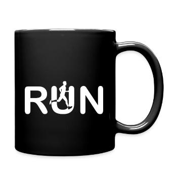 Marathon Running Run jogging - Mug uni - noir - Droite