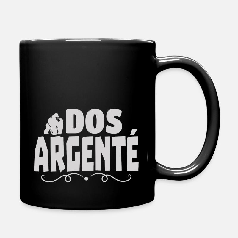 dos argenté - Mug uni - noir