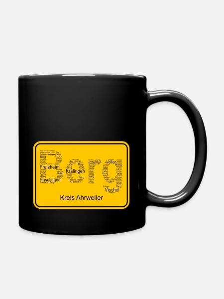 Gemeine Berg Ortsschild v2 - Tasse einfarbig - Schwarz
