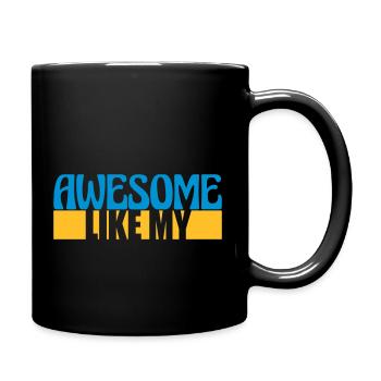 Template Vorlage Awesome Like - Full Colour Mug - black - Right