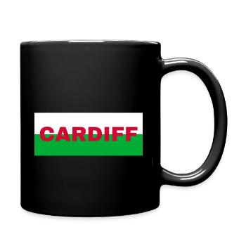 Cardiff City au Pays de Galles Drapeau Royaume-Uni - Mug uni - noir - Droite