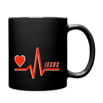 love - liebe - Jesus - Gott - christ - Tasse einfarbig - Schwarz - Rechts