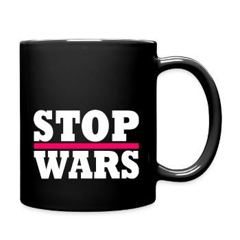 Stop wars - Full Colour Mug - black - Right