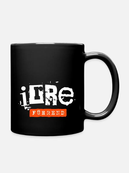 irre fuehrend - irrefuehrend witziger Spruch - Tasse einfarbig - Schwarz