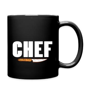 Awesome CHEF Cooking Designs T-Shirt Present Gift - Tasse einfarbig - Schwarz - Rechts
