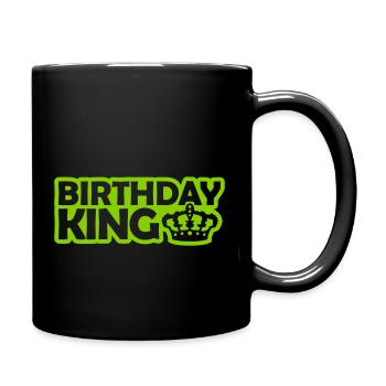 Birthday King Party Logo - Tasse einfarbig - Schwarz - Rechts