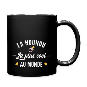 La nounou la plus cool du monde / humour nounou - Mug uni - noir - Droite