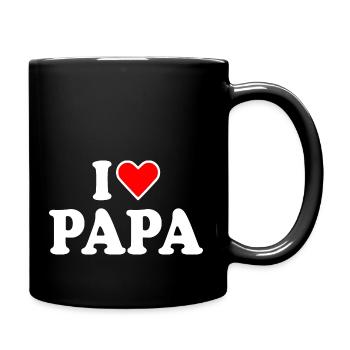 I love papa - Mug uni - noir - Droite