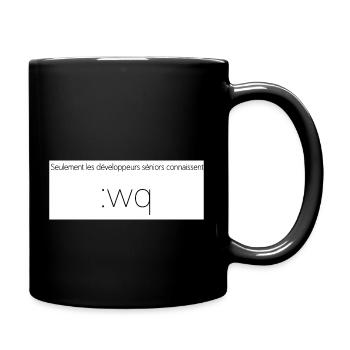seulement les developpeurs seniors connaissent - Mug uni - noir - Droite