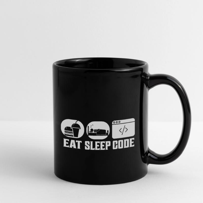 Eat Sleep Code Software Coding Tasse einfarbig