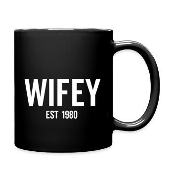 Wifey Est 1980 - Full Colour Mug - black - Right