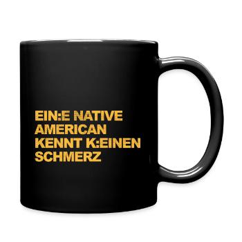 Ironie: Gendern und politisch korrekt! (Vintage) - Tasse einfarbig - Schwarz - Rechts