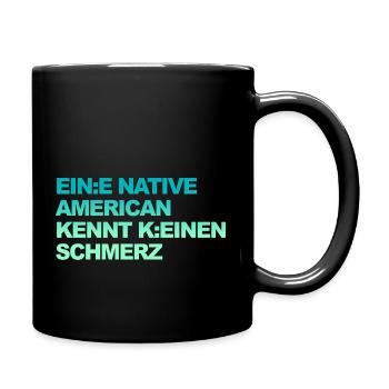 Lustiger Spruch übers Gendern - Tasse einfarbig - Schwarz - Rechts