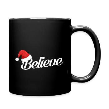 Believe in Christmas Believe Santa - Full Colour Mug - black - Right