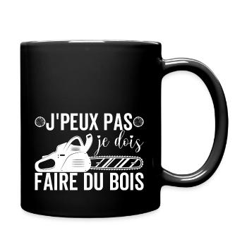Tronçonneuse Bûcheron Forestière Faire Du Bois - Mug uni - noir - Droite