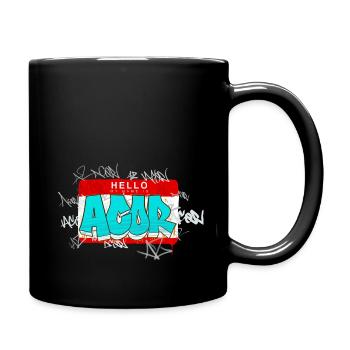 Graffiti Design - Tasse einfarbig - Schwarz - Rechts
