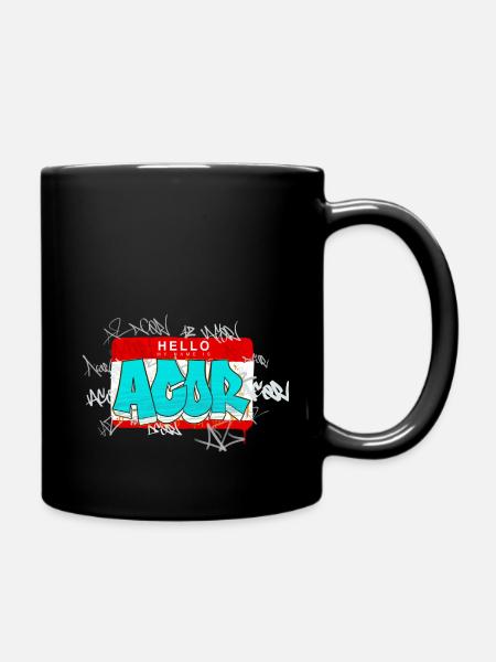Graffiti Design - Tasse einfarbig - Schwarz