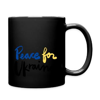Ukraine Unterstützen - Tasse einfarbig - Schwarz - Rechts