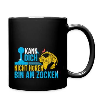 KANN DICH NICHT HÖREN, BIN AM ZOCKEN - Tasse einfarbig - Schwarz - Rechts