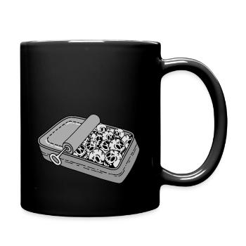 Crâne en conserve - Mug uni - noir - Droite