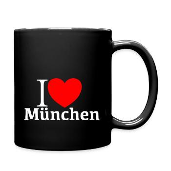 i love Munich - Full Colour Mug - black - Right