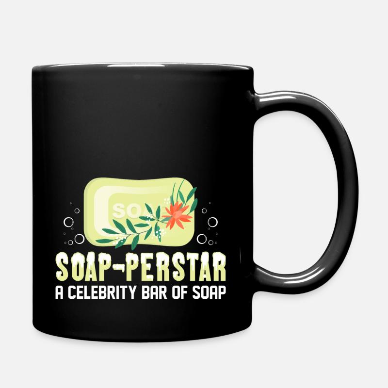 Soap-perstar - Une barre de savon de célébrité - Mug uni - noir