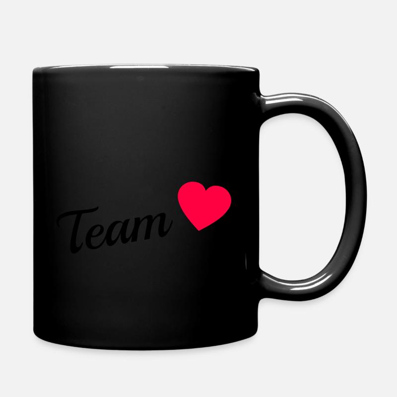 Team Braut >> Dein eigener Text << - Tasse einfarbig - Schwarz