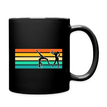Turnen Gymnastik Turner - Tasse einfarbig - Schwarz - Rechts