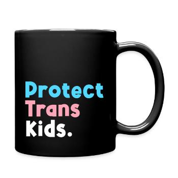 LGBT-Unterstützung Schutz für Trans-Kinder LGBT-Stolz - Tasse einfarbig - Schwarz - Rechts