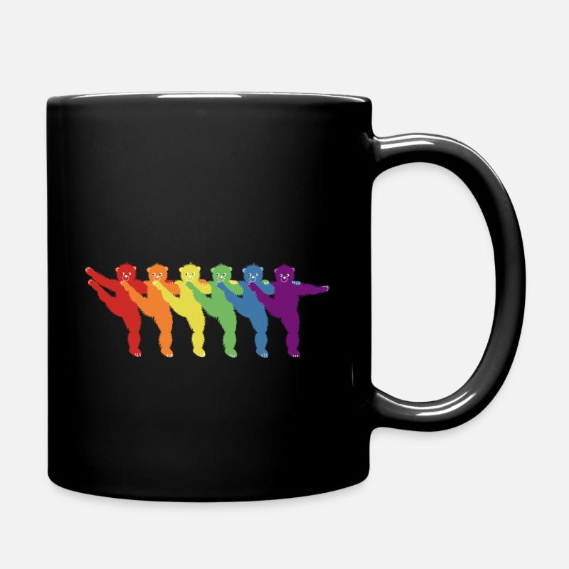 tanzende Regenbogenbären, Pride Outfit - Tasse einfarbig - Schwarz