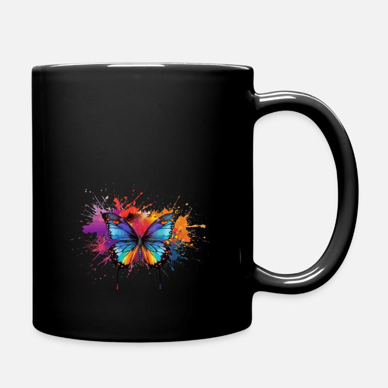 Papillon - Mug uni - noir