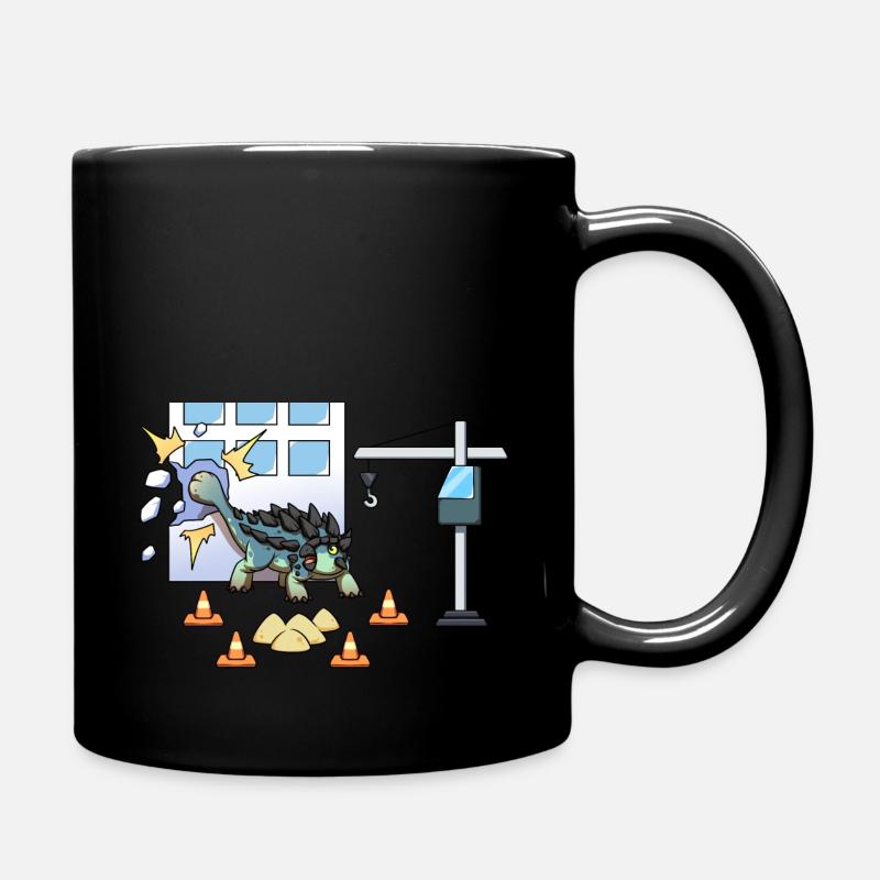 Grue de chantier Ankylosaurus cool Dino - Mug uni - noir