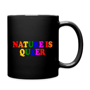 Nature is queer - Tasse einfarbig - Schwarz - Rechts