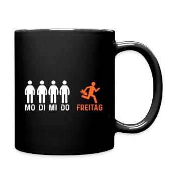 Rettungsschwimmer Bademeister - Tasse einfarbig - Schwarz - Rechts