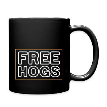free hogs Design for a jokes fan - Full Colour Mug - black - Right