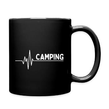 I love camping - Tasse einfarbig - Schwarz - Rechts