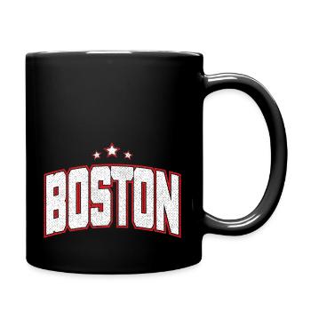 Boston Massachusetts - Full Colour Mug - black - Right